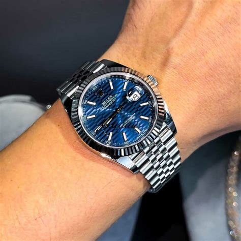 rolex datejust 41mm blue roman|rolex datejust 41 blue motif.